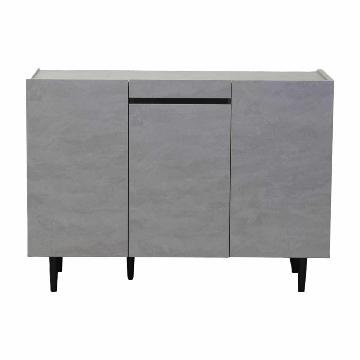 サイドボード 幅120cm キャビネット リビング収納 木目調 石目調 メラミン 脚付き ( 棚 ラック 引き出し A4対応 収納 可動棚 引出し 完成品 おしゃれ リビングボード 省スペース お掃除ロボット対応 ) 【ライトグレー】 ライトグレー