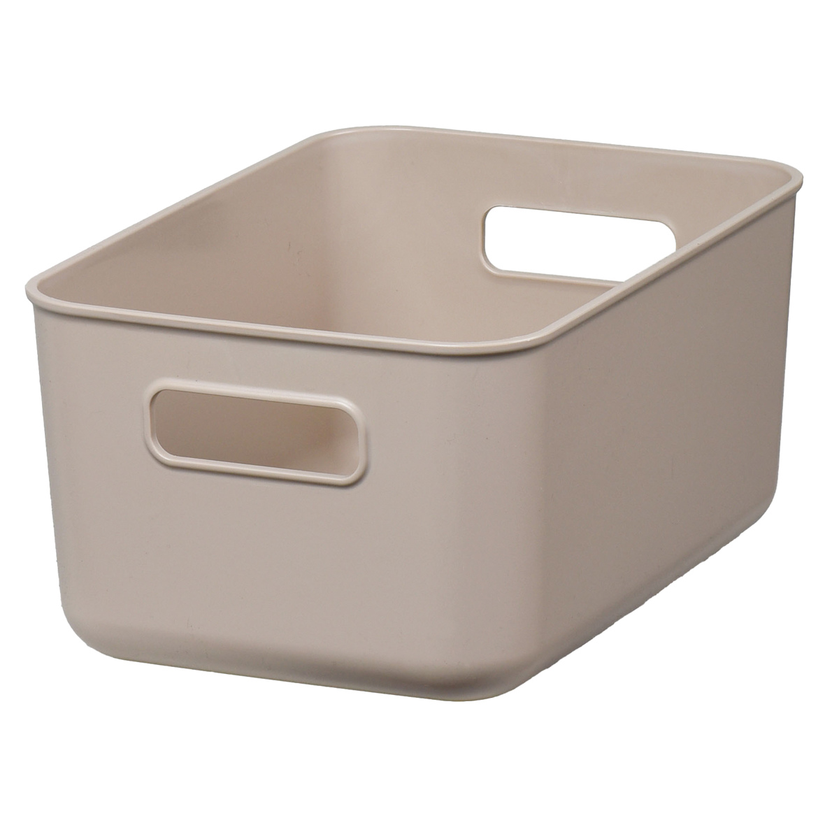収納ケース 小物収納 やわらかBOX スリム 浅型 幅17.9×奥行25.9×高さ12cm ( 収納ボックス やわらかバスケット 収納バスケット 収納 日本製 小物入れ 小物ケース バスケット ミニ やわらかバケツ 収納バケツ ケース おしゃれ ) 【ピンクベージュ】 ピンクベージュ
