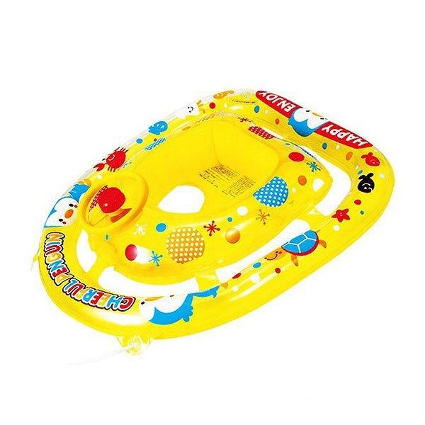 ベビーボート ハンドル付 2気室 二重リング 浮き輪 足入れ ペンギン