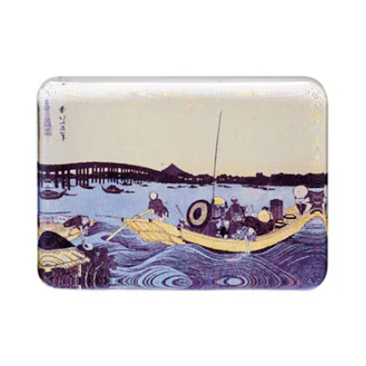 廣田硝子 文鎮 ペーパーウェイト 硝子ペーパーウェイト 葛飾北斎 ガラス ( ぶんちん 押さえ 紙 ペーパー 重し おしゃれ 文具 置き物 オブジェ 日本製 文房具 重石 卓上 デスク 机上 置物 プレゼント ギフト インテリア 雑貨 ) 【御厩川岸より両国橋】 御厩川岸より両国橋