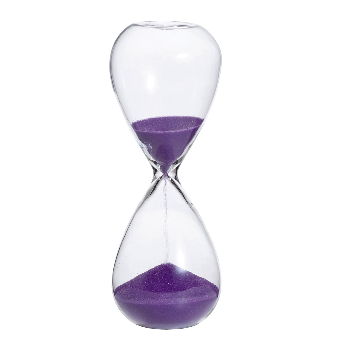 廣田硝子 砂時計 3分 4分 5分 ガラス ( タイマー 砂 時計 おしゃれ デザイン ガラス製 オブジェ アナログ サンドタイマー インテリア雑貨 置物 キッチン タイムキーパー インテリア ) 【5分×藤】 5分×藤