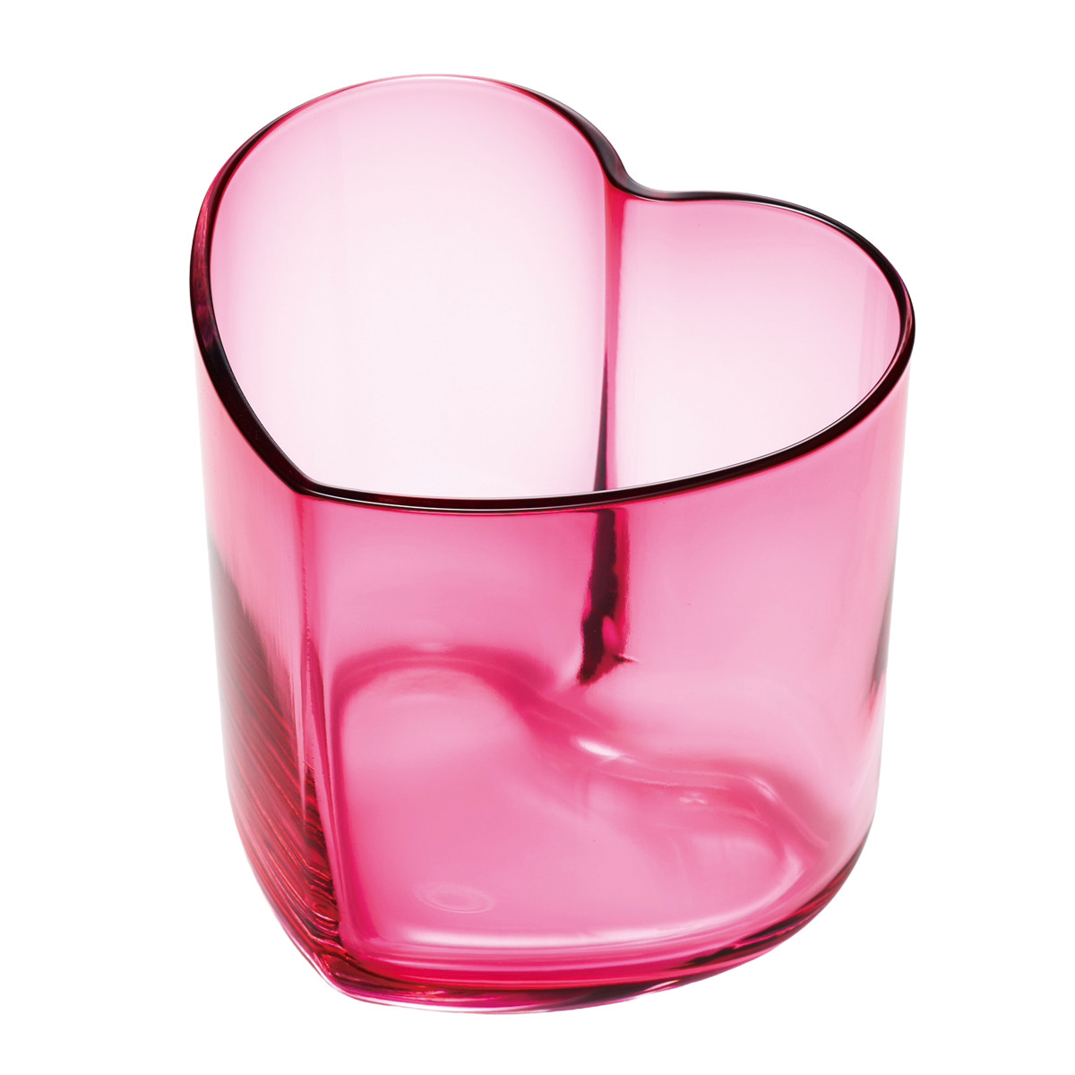 廣田硝子 ハート型 グラス スキ ( ガラス 日本製 コップ カップ デザート 食器 デザート食器 おしゃれ かわいい レトロ 昭和 モダン珈琲 想グラス ) 【ピンク】 ピンク