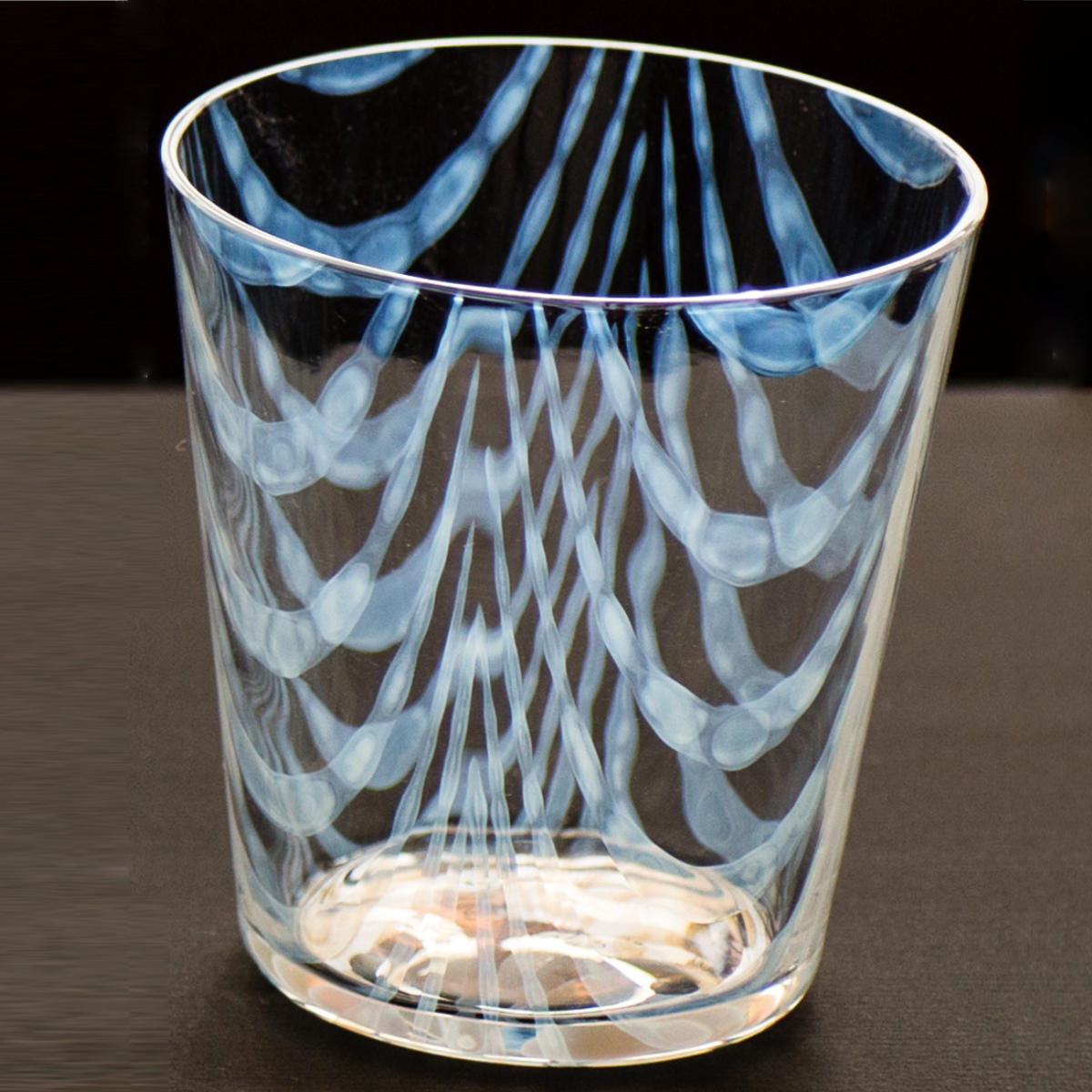 廣田硝子 大正浪漫 タンブラー 300ml ( 格子 玉十草 巻き上げ ガラス 日本製 コップ グラス カップ おしゃれ 硝子 ガラス製 かわいい レトロ 大正 和 モダン ) 【巻き上げ】 巻き上げ