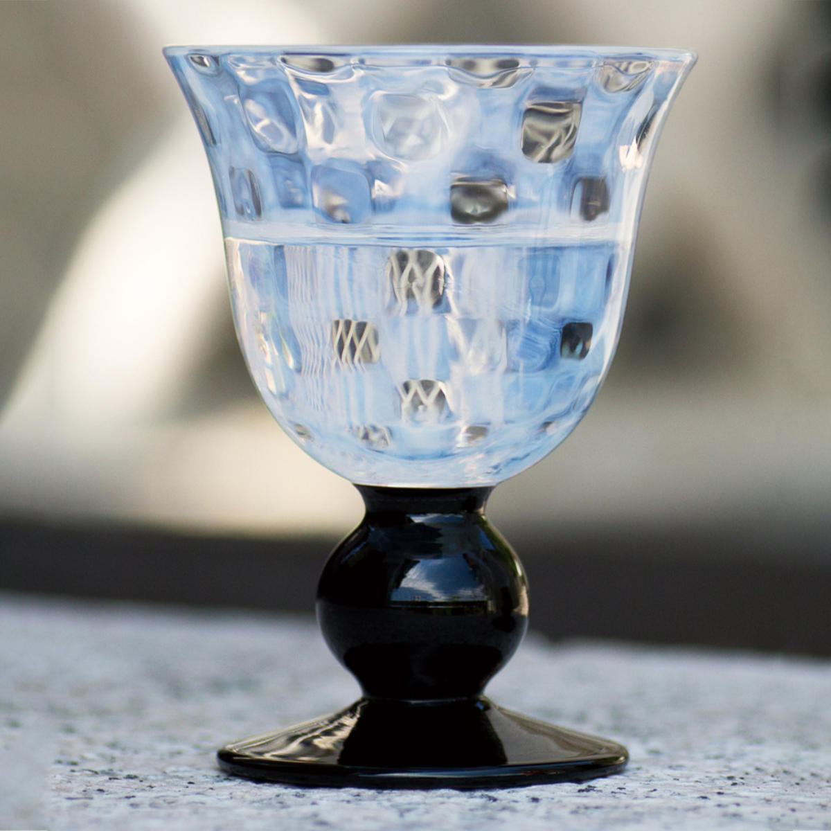 廣田硝子 大正浪漫 酒盃 市松 黒 60ml ( ガラス 日本製 杯 盃 酒器 酒 コップ グラス ワイングラス おしゃれ 硝子 ガラス製 かわいい レトロ 大正 和 モダン )