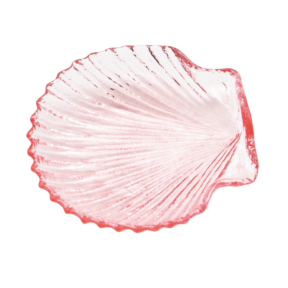 廣田硝子 鉢 シェル 豆皿 クリアカラー ( ガラス 日本製 お皿 プレート 薬味 醤油 皿 小さい おしゃれ かわいい 副菜 お菓子 デザート フルーツ ) 【ピンク】 ピンク