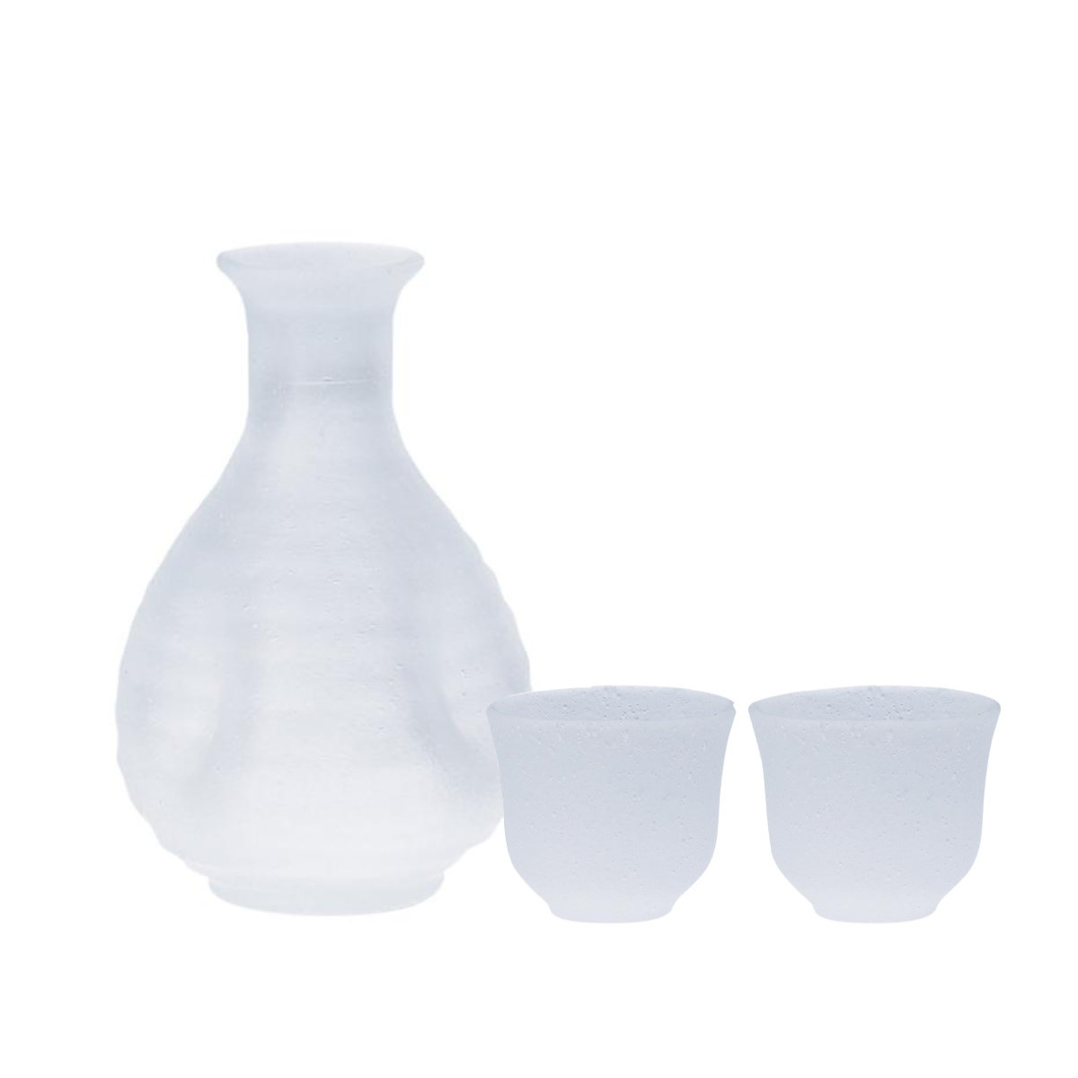 廣田硝子 吹雪 酒器 ( ガラス 日本製 徳利 2合 300ml 盃 コップ 杯 酒 お酒 冷酒 日本酒 おしゃれ 和食器 ガラス食器 )