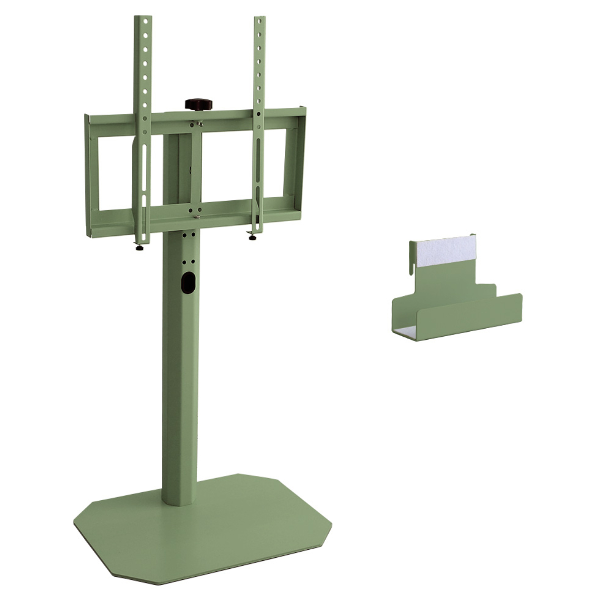 テレビスタンド ロータイプ Rosalie 32~65インチ対応 ハードディスクホルダーセット 首振り 壁寄せ ( 耐震 テレビ台 コーナー型 スイング 壁面 壁掛け風 240度回転 高さ調整可能 コーナー ) 【グリーン】 グリーン