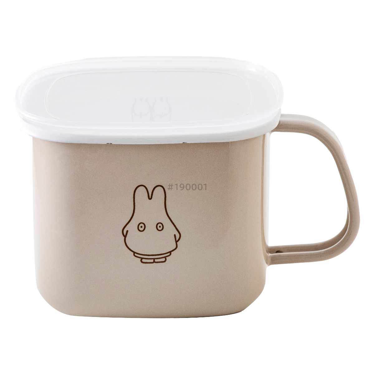 保存容器 角型 みそポット 1.5L ミッフィー ホーロー ( miffy 富士ホーロー 密閉 琺瑯 味噌ポット オーブン対応 IH対応 ガス対応 味噌入れ ストッカー 食品保存 片手鍋 琺瑯容器 ほうろう 蓋 おしゃれ かわいい 1500ml ) 【グレージュ】 グレージュ