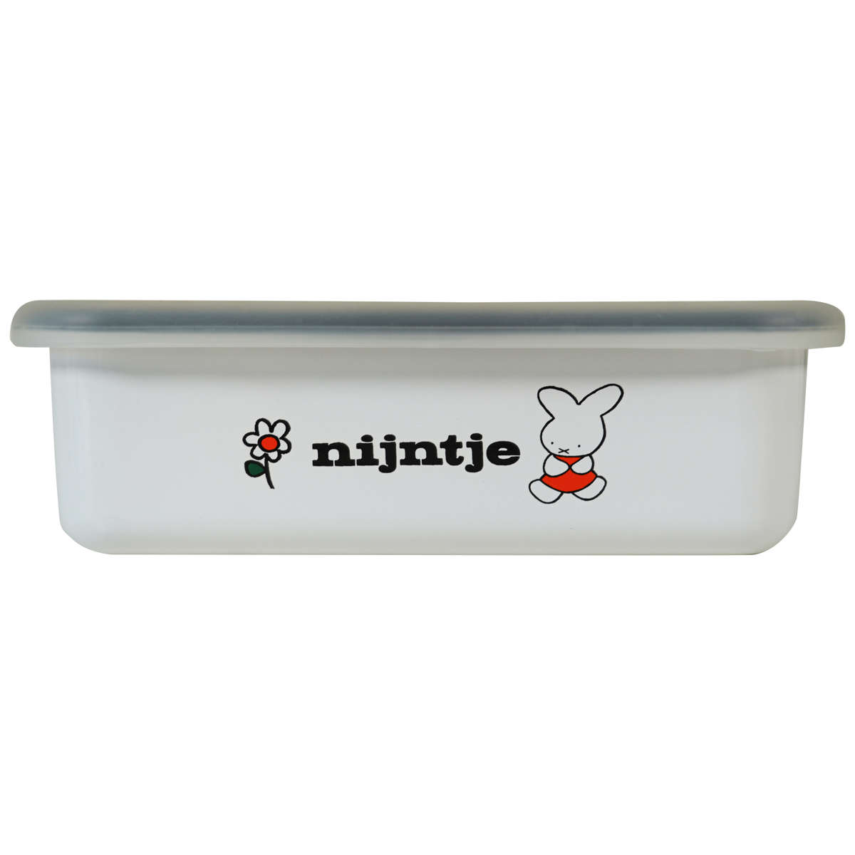 保存容器 ナインチェ 浅型 角容器 M ホーロー ( miffy 70周年 限定 富士ホーロー 密閉 琺瑯 オーブン対応 ガス対応 琺瑯容器 角型 ほうろう 蓋付き 直火 浅型角容器 ストッカー 食品保存 冷蔵 冷凍 オーブン かわいい 760ml )