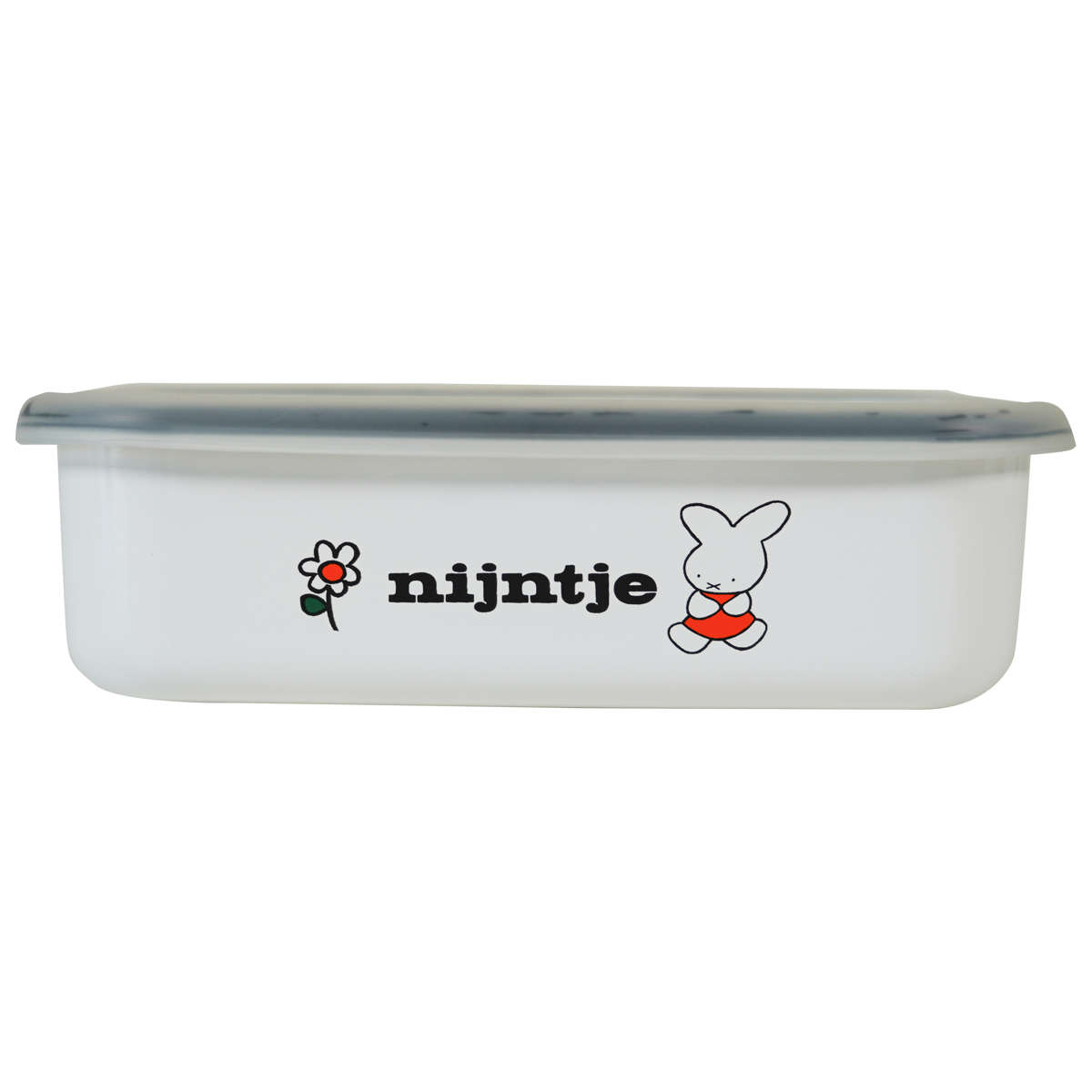 保存容器 ナインチェ 浅型 角容器 L ホーロー ( miffy 70周年 限定 富士ホーロー 密閉 琺瑯 オーブン対応 ガス対応 琺瑯容器 角型 ほうろう 蓋付き 直火 浅型角容器 ストッカー 食品保存 冷蔵 冷凍 オーブン かわいい 1.35L )