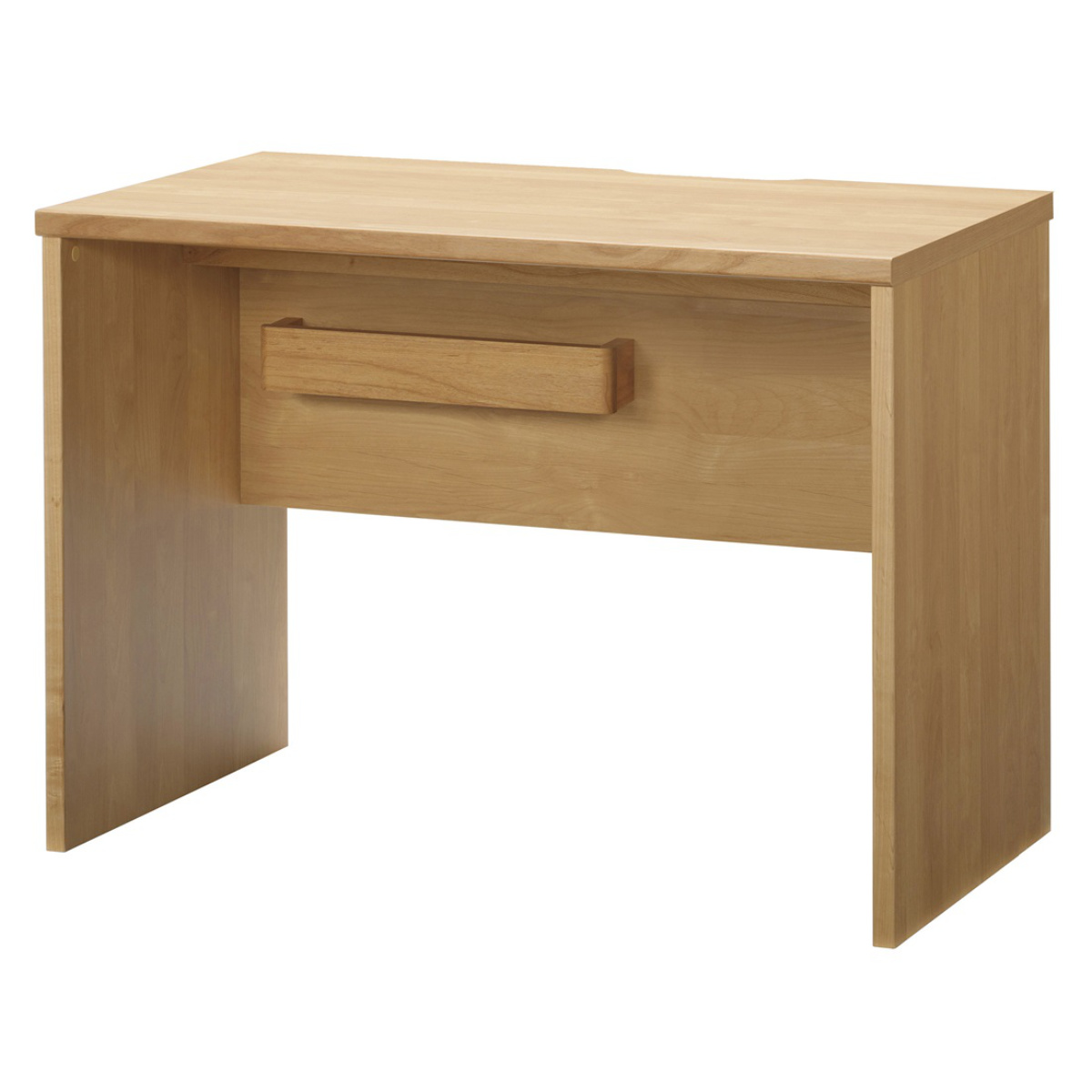 ワークデスク シンプル 幅100cm 奥行60cm 配線ボックス付 ディアス ( 高耐久 高硬度 抗菌 パソコン デスク 机 つくえ パソコンデスク PC リビング 木目調 日本製 配線ボックス付き ナチュラル ウォールナット ) 【ナチュラル】 ナチュラル