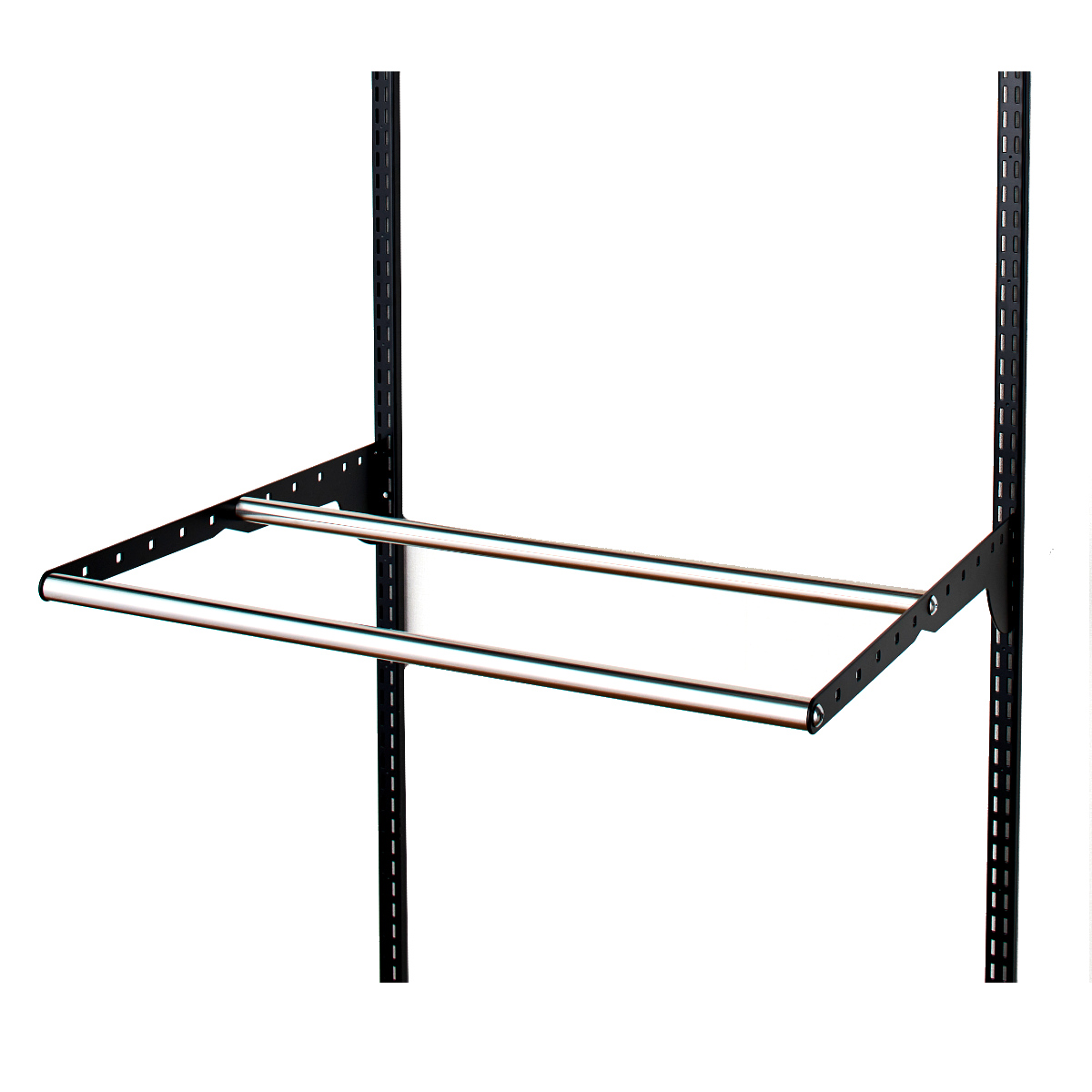 DIY パイプ 2本 WPセット 幅75cm 奥行60cm ( ハンガーラック フィットラック パイプハンガー 壁付け 収納 壁面収納 衣類収納 大容量 吊り下げ収納 収納スペース 有効活用 壁掛け ラック 引っ掛け 玄関収納 ) 【ブラック】 ブラック