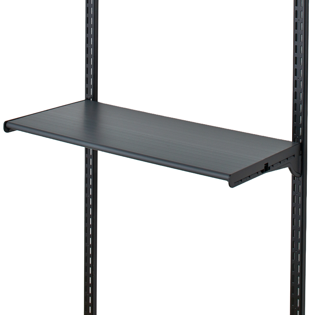 シューズラック シューズ用軽量樹脂棚 LTセット 幅75cm 奥行30cm ( 棚板 棚 DIY フィットラック 靴収納 下駄箱 収納 壁面収納 可動棚 大容量 有効活用 収納スペース 壁掛け 棚受け 収納棚 ラック 軽量 玄関収納 ) 【グレーブラック】 グレーブラック