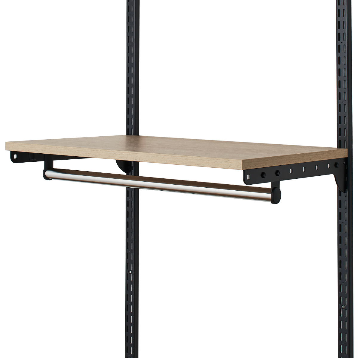 壁面収納 TPセット 木棚 パイプ セット 幅90cm 奥行40cm フィットラック ( 棚板 ハンガーラック DIY 収納 吊り下げ収納 クローゼット 可動棚 オープンラック 収納ラック 有効活用 壁掛け ラック ) 【ブラックウッド】 ブラックウッド