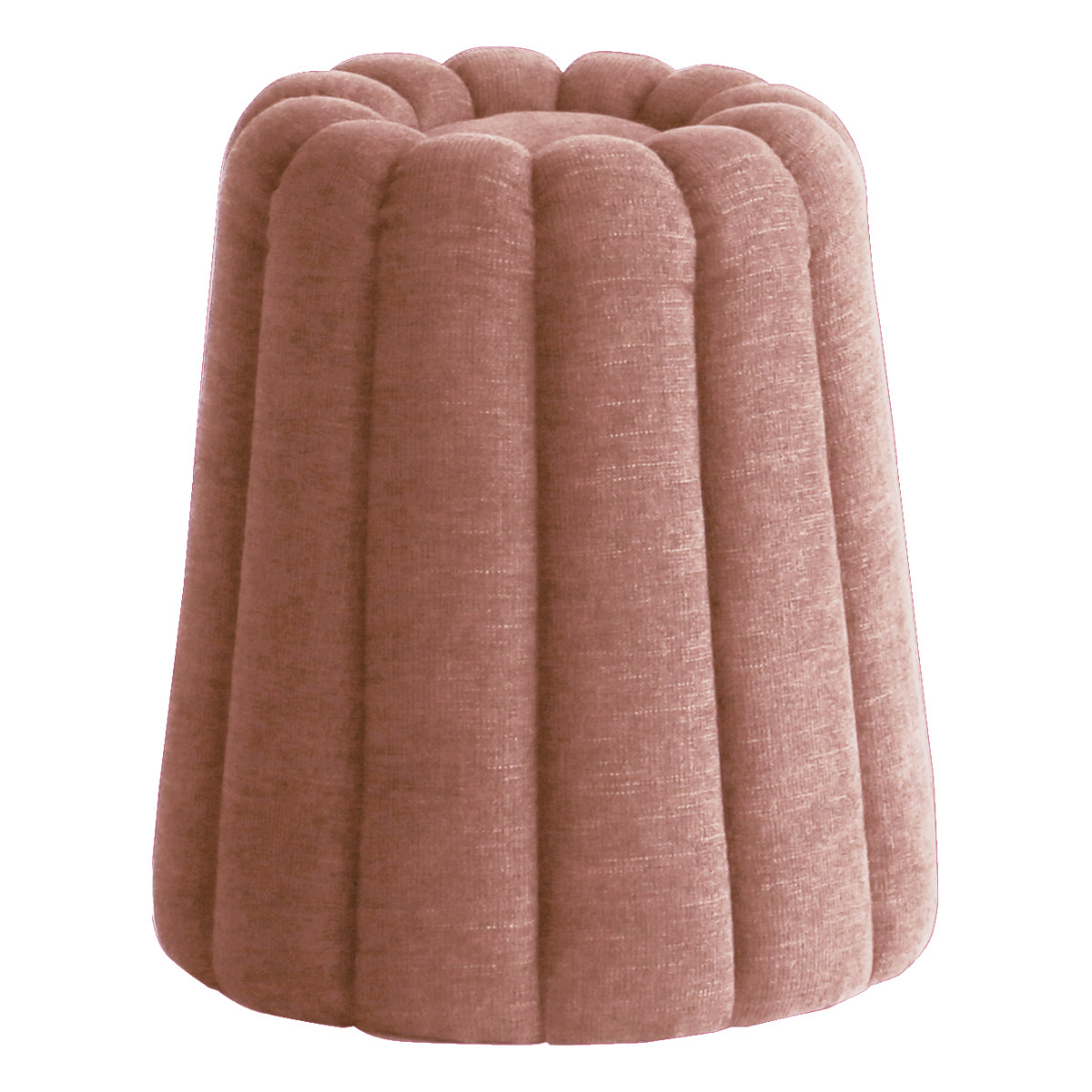 スツール カヌレ 座面高40.5cm ( 椅子 オットマン コンパクト ローチェア チェア イス かわいい スイーツ お菓子 くすみカラー インテリア ) 【ピンク】 ピンク