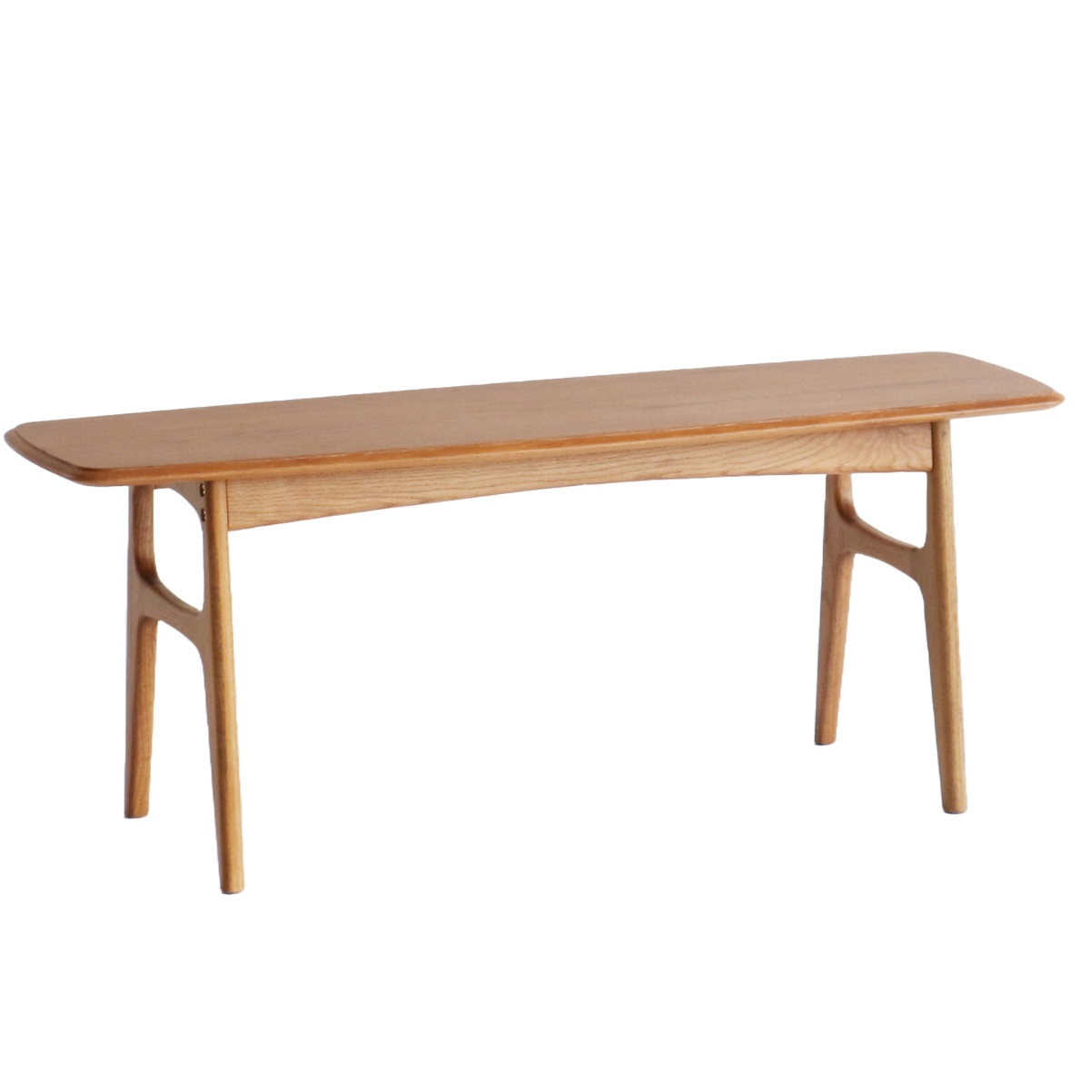 ダイニングベンチ 幅112cm Herit ( ダイニング ベンチ チェア チェアー イス 椅子 いす 約 110cm 2人用 木製 天然木 オーク 背もたれなし 簡単組立 長椅子 食卓 食卓ベンチ ディスプレイ 棚 玄関ベンチ おしゃれ )