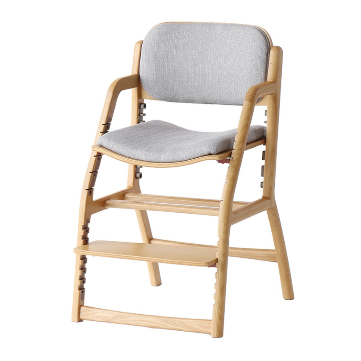 キッズチェア 7段階高さ調節 E-Toko Kids Chair -alta- ( ハイチェア 椅子 キッズ 高さ調節 ダイニングチェア 完成品 子供椅子 木製 座面スライド ブラウン ナチュラル 天然木 ) 【ナチュラル】 ナチュラル