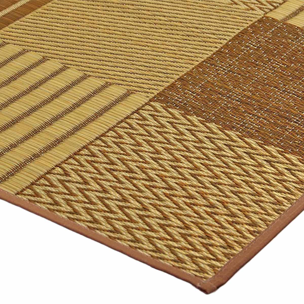 い草上敷き 純国産 袋織 い草ラグカーペット DX京刺子 約191×300cm 裏
