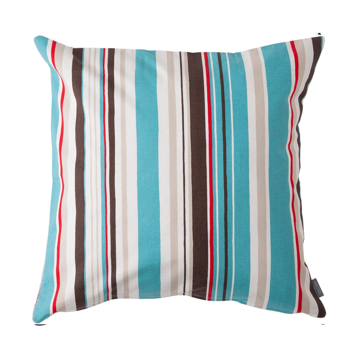 クッションカバー TOMARU ( クッション カバー 45×45cm 滑り止め付き 日本製 ストライプ ネコ インテリア 雑貨 タブレットクッション 替え 北欧 おしゃれ タブレット スマホ スタンド 模様替え インテリア雑貨 正方形 替えカバー ) 【グリーンストライプ】 グリーンストライプ