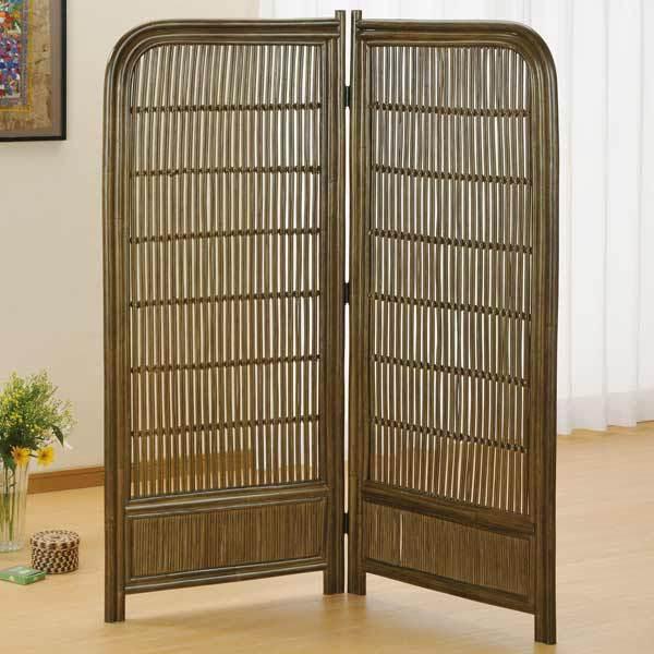 dショッピング |衝立 2連 間仕切り パーテーション 籐家具 高さ140cm