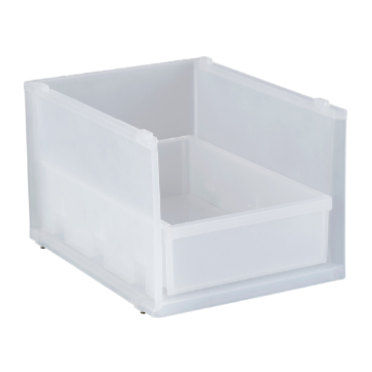 洗面下収納 フリーラック 2個セット 幅22.2×奥行29.5高さ18.5cm 洗面下ラック ( 洗面下 収納 ラック 収納棚 引出し式 スタッキング 組み合わせ 収納ボックス 棚 引き出し ボックス 半透明 洗面台 整理 シンク下 隙間 )