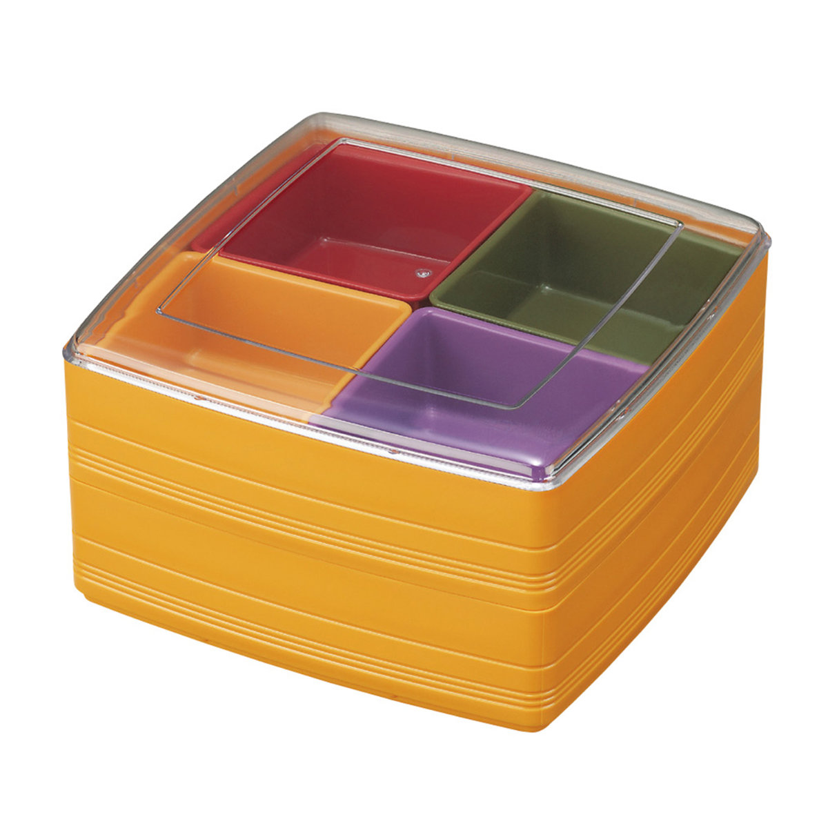 お重 彩御膳 2段 ( 御重 ファミリーランチボックス 和風 お正月 日本製 お重箱 4~5人 一段 仕切付き 中子付き 中子 無地 お弁当 入れ物 おせち 2段 シンプル オシャレ 上品 ) 【イエロー】 イエロー