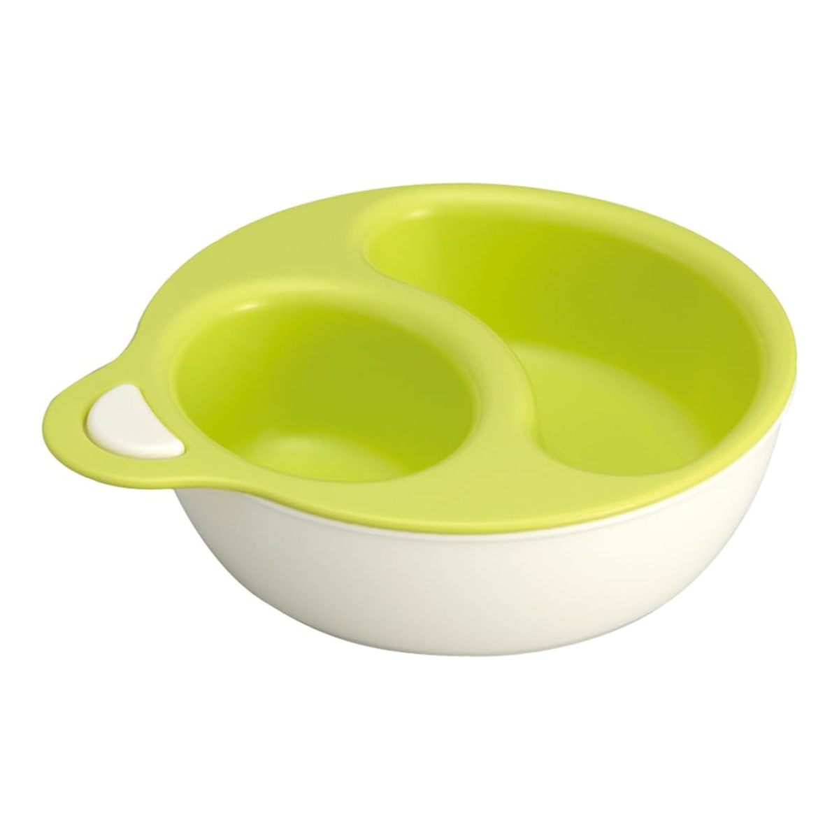 プレート 離乳食プレート ( 日本製 電子レンジOK ベビー食器 食器 皿 深め 仕切り 離乳食 赤ちゃん ベビー 子ども ごはん 食事 おかゆ おかず 食べやすい 使いやすい ランチプレート レンジ対応 子供 子供用 女の子 男の子 ) 【グリーン】 グリーン