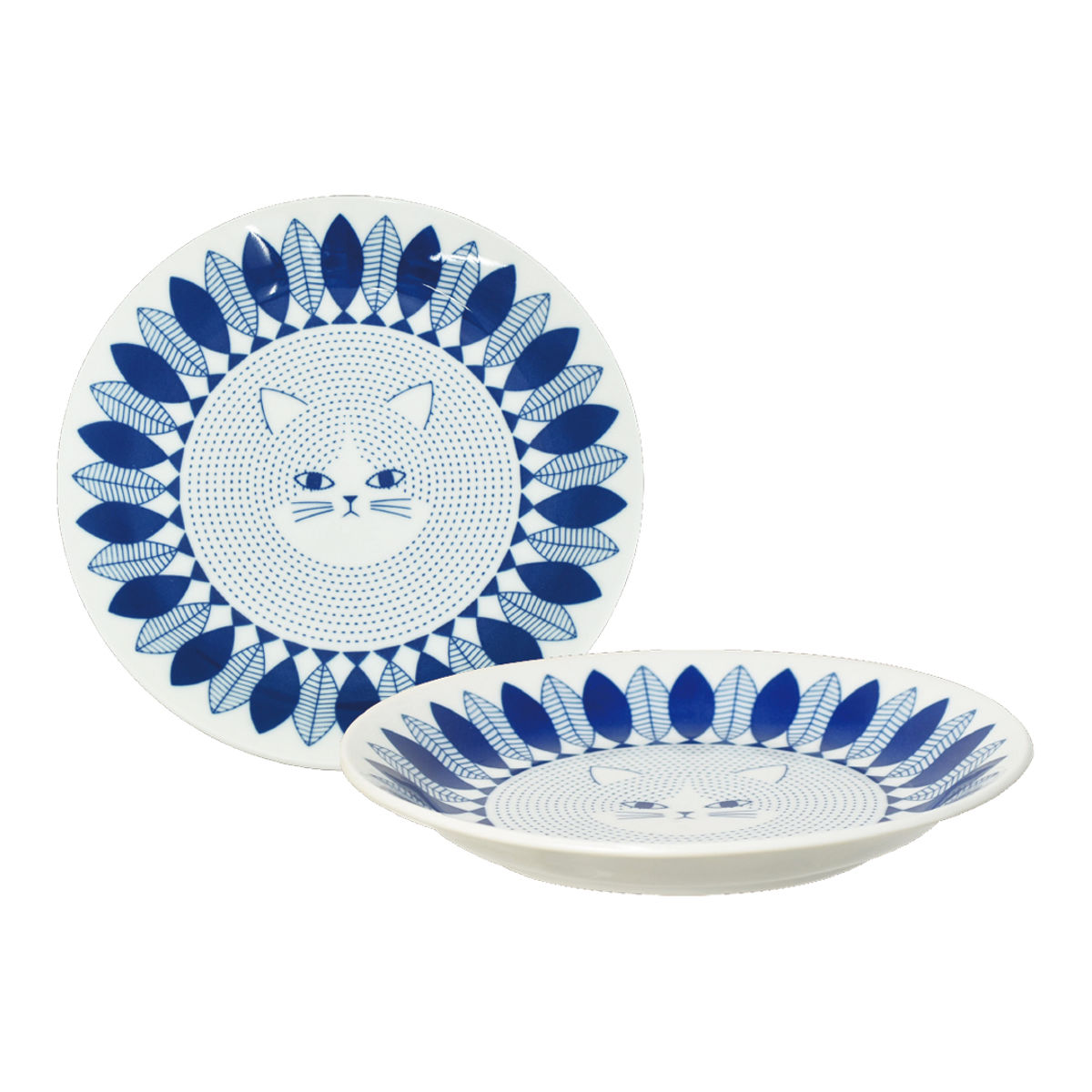 プレート 24cm sumica L アニマル ( 皿 お皿 陶磁器 美濃焼 動物 日本製 電子レンジ対応 食洗機対応 大皿 盛皿 おしゃれ かわいい 北欧 北欧風 大皿料理 ワンプレート パスタ カレー ) 【ネコ】 ネコ