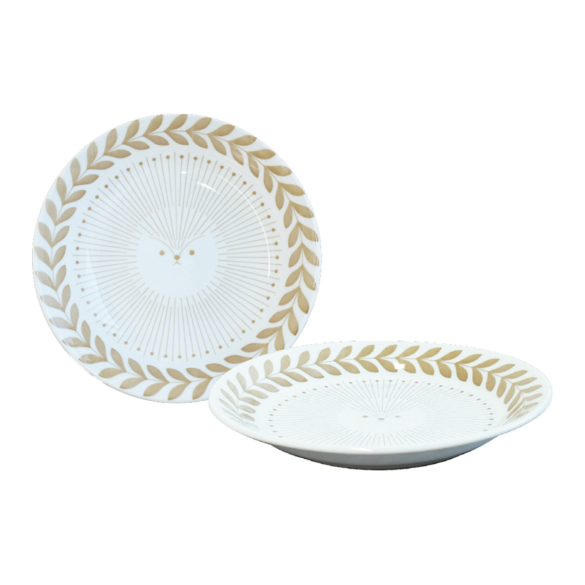 プレート 24cm sumica L アニマル ( 皿 お皿 陶磁器 美濃焼 動物 日本製 電子レンジ対応 食洗機対応 大皿 盛皿 おしゃれ かわいい 北欧 北欧風 大皿料理 ワンプレート パスタ カレー ) 【ハリネズミ】 ハリネズミ