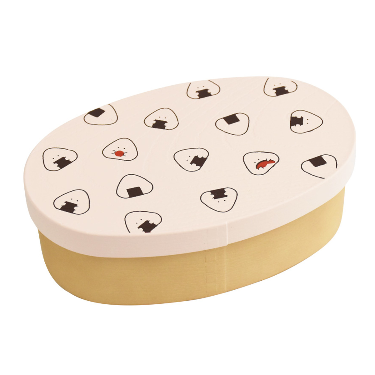 弁当箱 475ml ぎゅっとおにぎりさん 抗菌ランチBOX ( ランチボックス レンジ対応 食洗機対応 一段 小判型 日本製 レンジOK 食洗機OK 弁当 お弁当 抗菌 抗菌加工 ランチバンド付き ) 【ピンク】 ピンク