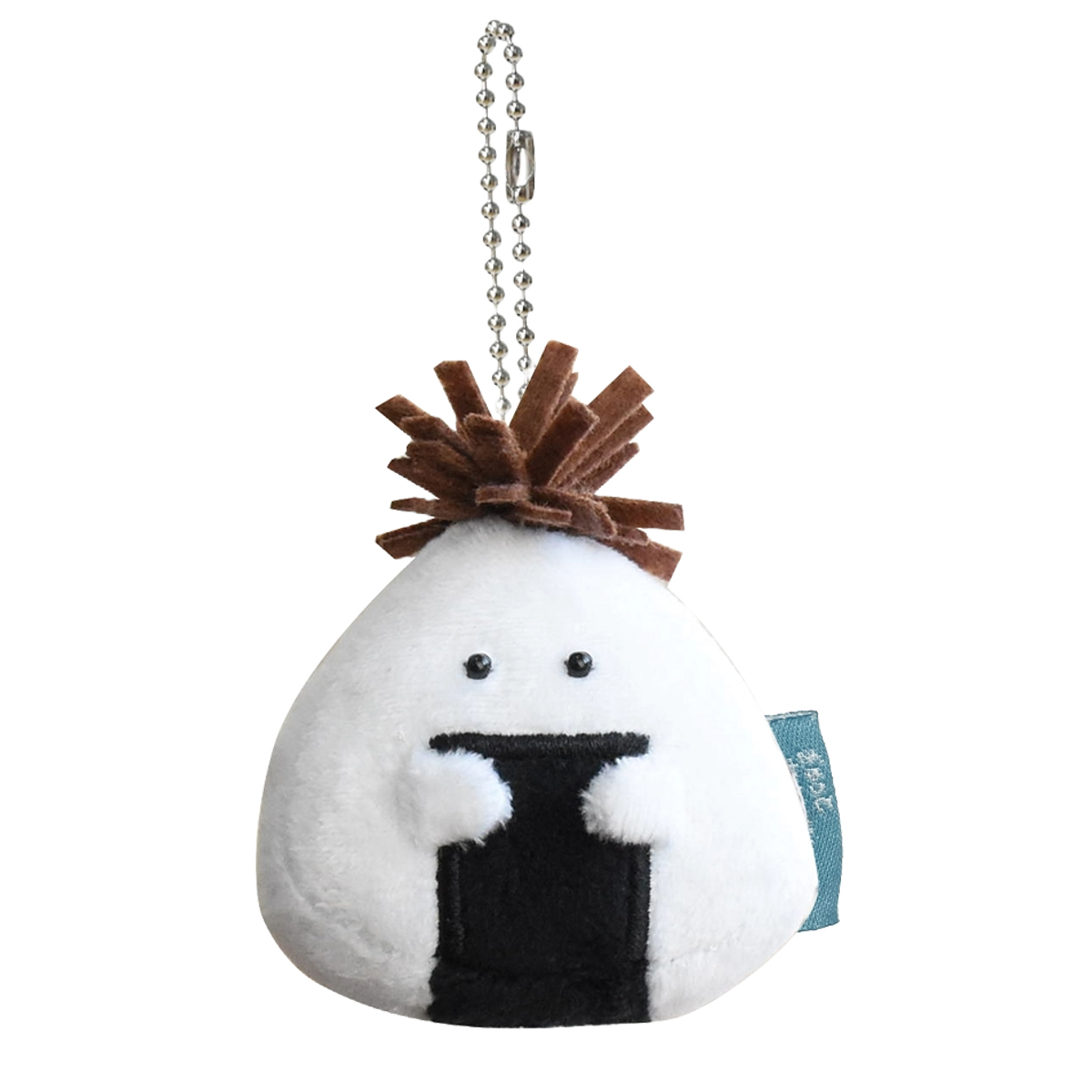 マスコット ぎゅっとおにぎりさん ミニマスコット おにぎり ぬいぐるみ ( キーホルダー ストラップ バッグチャーム 食べ物 にぎにぎ 癒し ハンドメイド ふわふわ プレゼント ギフト かわいい ベビー 子供 大人 インテリア 雑貨 ) 【昆布】 昆布