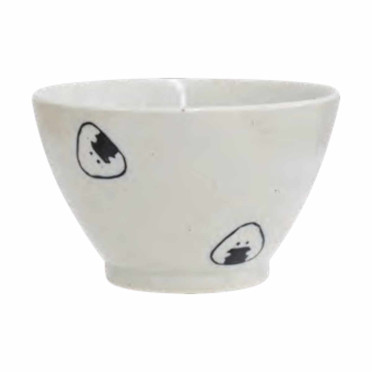 茶碗 ぎゅっとおにぎりさん 小丼 ( 12cm 陶磁器 波佐見焼 日本製 電子レンジ対応 食洗機対応 どんぶり 丼ぶり 丼物 丼 汁椀 器 ボウル おしゃれ かわいい おにぎり サラダボウル シリアルボウル 深め ミニ丼 お茶わん ) 【のり】 のり