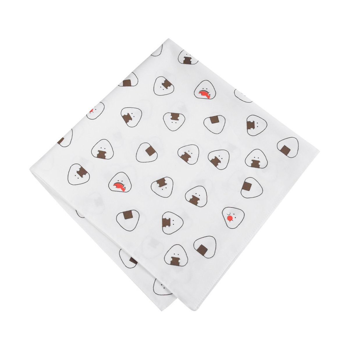 ランチクロス 50×50cm ぎゅっとおにぎりさん ( ナフキン ランチョンマット 弁当包み 給食ナフキン 日本製 お弁当箱 弁当 弁当箱 包み 入れ 子供用 幼稚園 保育園 給食 キッズ 正方形 子供 大人 ) 【ホワイト】 ホワイト