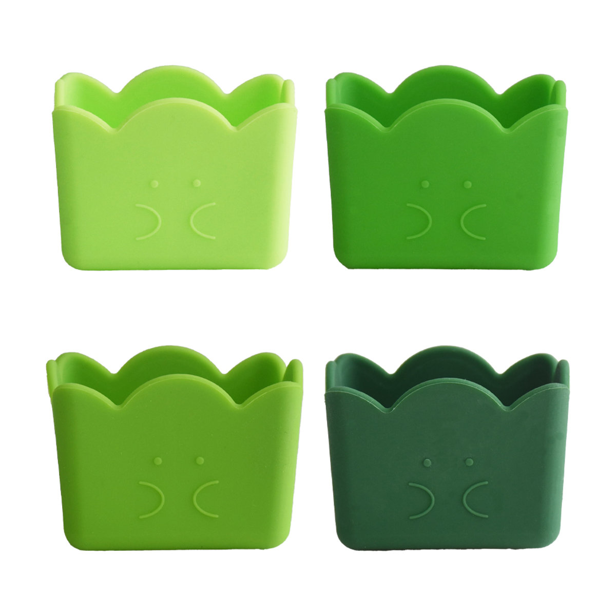 おかずカップ バランさんのシリコーンカップ スクエア4P ( お弁当カップ レンジ対応 食洗機対応 おかず入れ 小分けカップ 仕切り カップ 4個 レンジOK 食洗機OK 冷凍 お弁当グッズ お弁当 弁当 おかず おかず用 シリコンカップ )