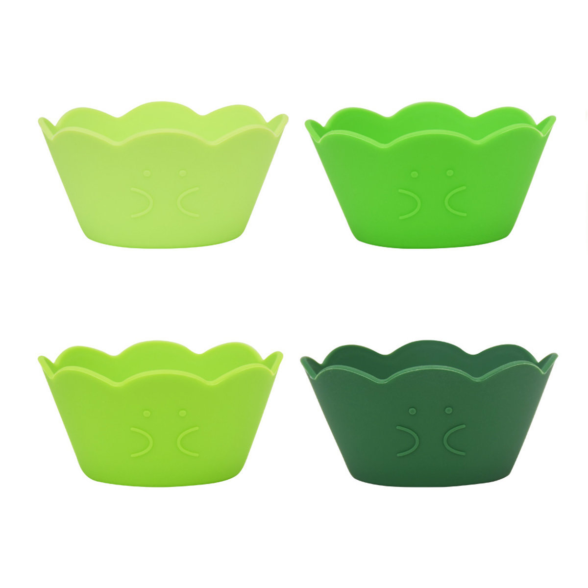 おかずカップ バランさんのシリコーンカップ ラウンド4P ( お弁当カップ レンジ対応 食洗機対応 おかず入れ 小分けカップ 仕切り カップ 4個 レンジOK 食洗機OK 冷凍 お弁当グッズ お弁当 弁当 おかず おかず用 シリコンカップ )
