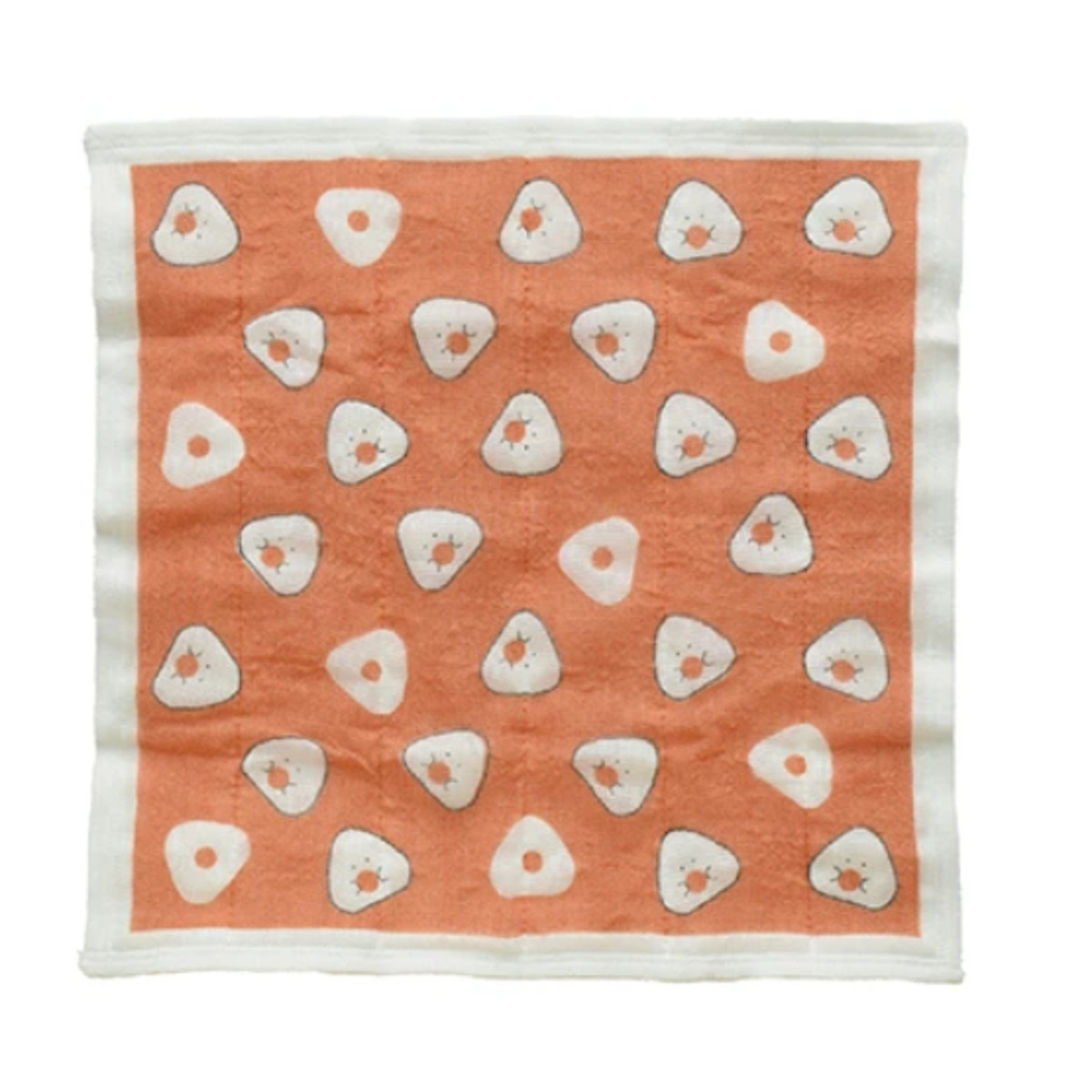 ふきん ぎゅっとおにぎりさん 7枚あわせ 蚊帳生地ふきん ( 布巾 フキン かや生地ふきん かや生地 蚊帳生地 綿100% 日本製 キッチン用 綿 コットン 吸水 食器拭き 台拭き 台ふきん おしぼり キッチンタオル ) 【梅】 梅