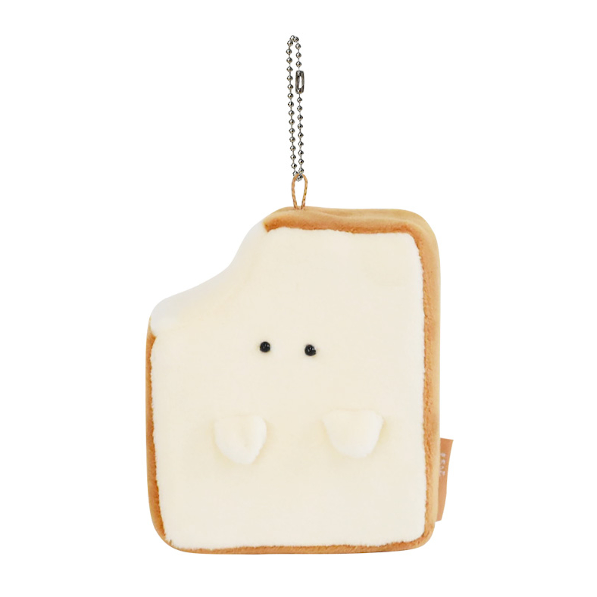 キーホルダー もちっと食ぱんさん マスコット ( インテリア 雑貨 オブジェ おもちゃ 人形 ハンドメイド 食べ物 食パン 小さい もちもち 癒し 小さめ 手のひらサイズ ふわふわ プレゼント ギフト かわいい ベビー 子供 大人 ) 【かじり】 かじり