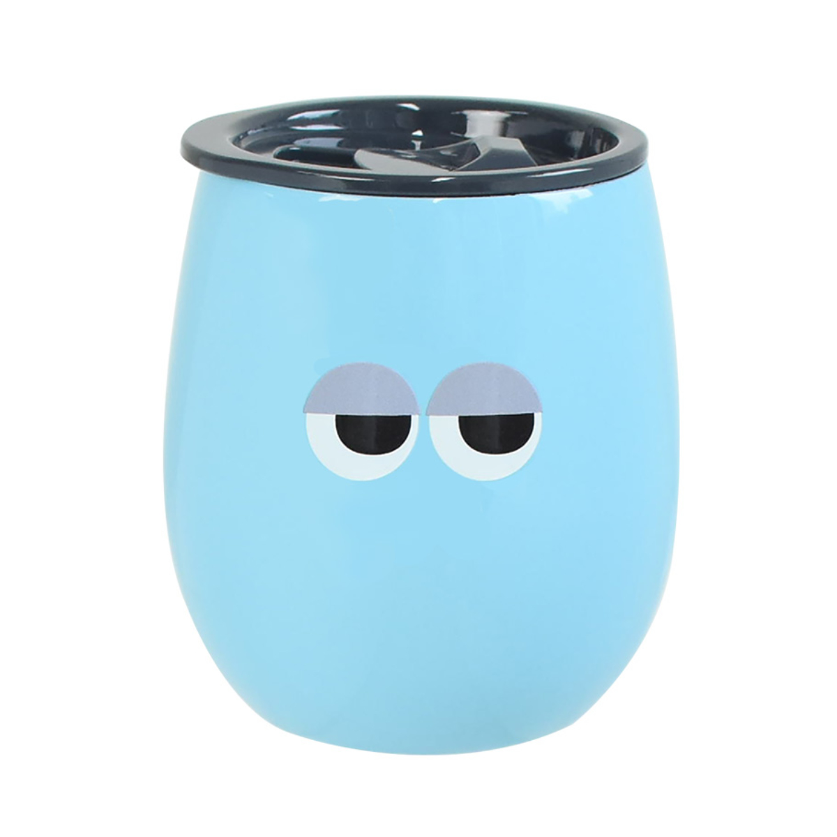 タンブラー イロイロオメメ ステンレスタンブラー ( 240ml 保冷 保温 ステンレス コップ かわいい カラフル 目つき キャラクター風 顔付き ) 【ブルー】 ブルー