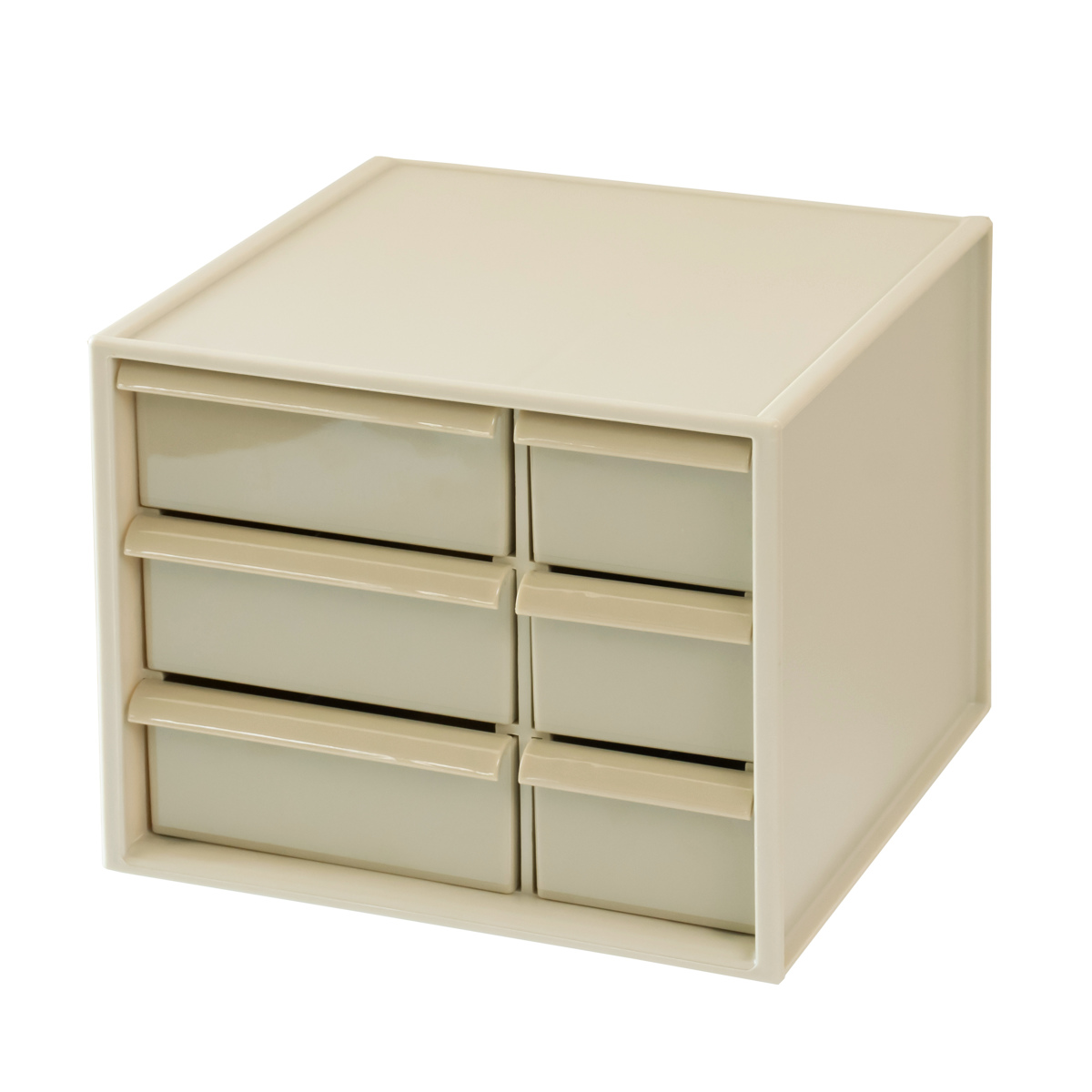 卓上収納ボックス アイケースS 収納ボックス 引き出し 卓上収納 同色12個セット 日本製 小物入れ ( 収納ケース 卓上 収納 小物ケース 小物収納 収納用品 小物 プラスチック デスク収納 机上用 机上ラック ) 【グレージュ】 グレージュ