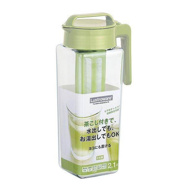 dショッピング |ピッチャー 2.1L 冷水筒 茶こし付き 耐熱 横置き ワン