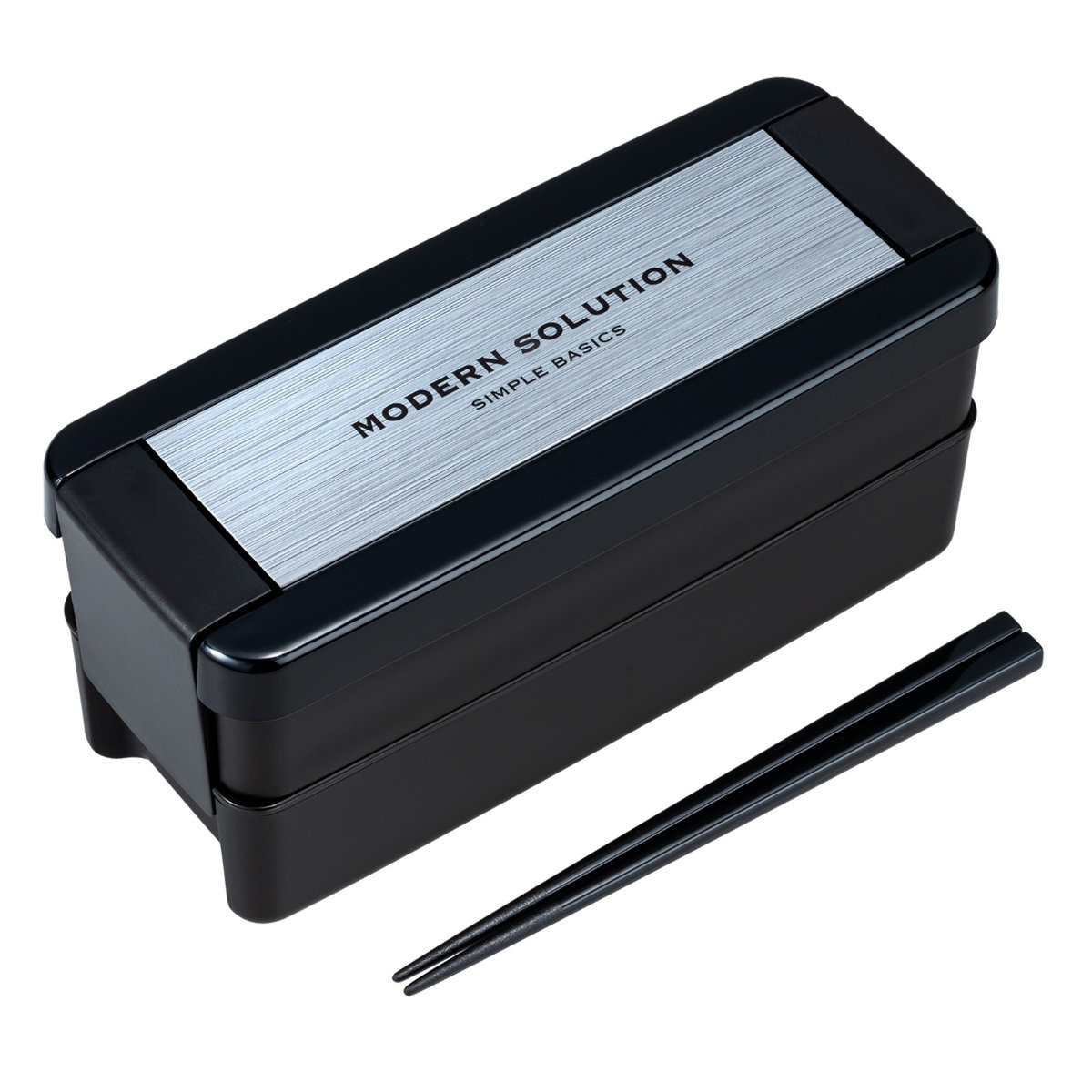 弁当箱 680ml 2段 イージーケアランチボックス ( お弁当箱 パッキン一体式 ランチボックス 食洗機対応 レンジ対応 二段 食洗機OK レンジOK お弁当 弁当 仕切り付き 箸 お箸 箸付き スリム )