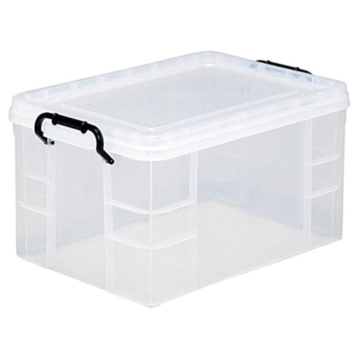 収納ボックス セーフティボックス 5型 3個セット 幅35.8×奥行53×高さ27.5cm ( 収納 ふた付き 収納ケース セーフティBOX クリア プラスチック 丈夫 クローゼット収納 積み重ね スタッキング 収納用品 小物整理 防災用品 )