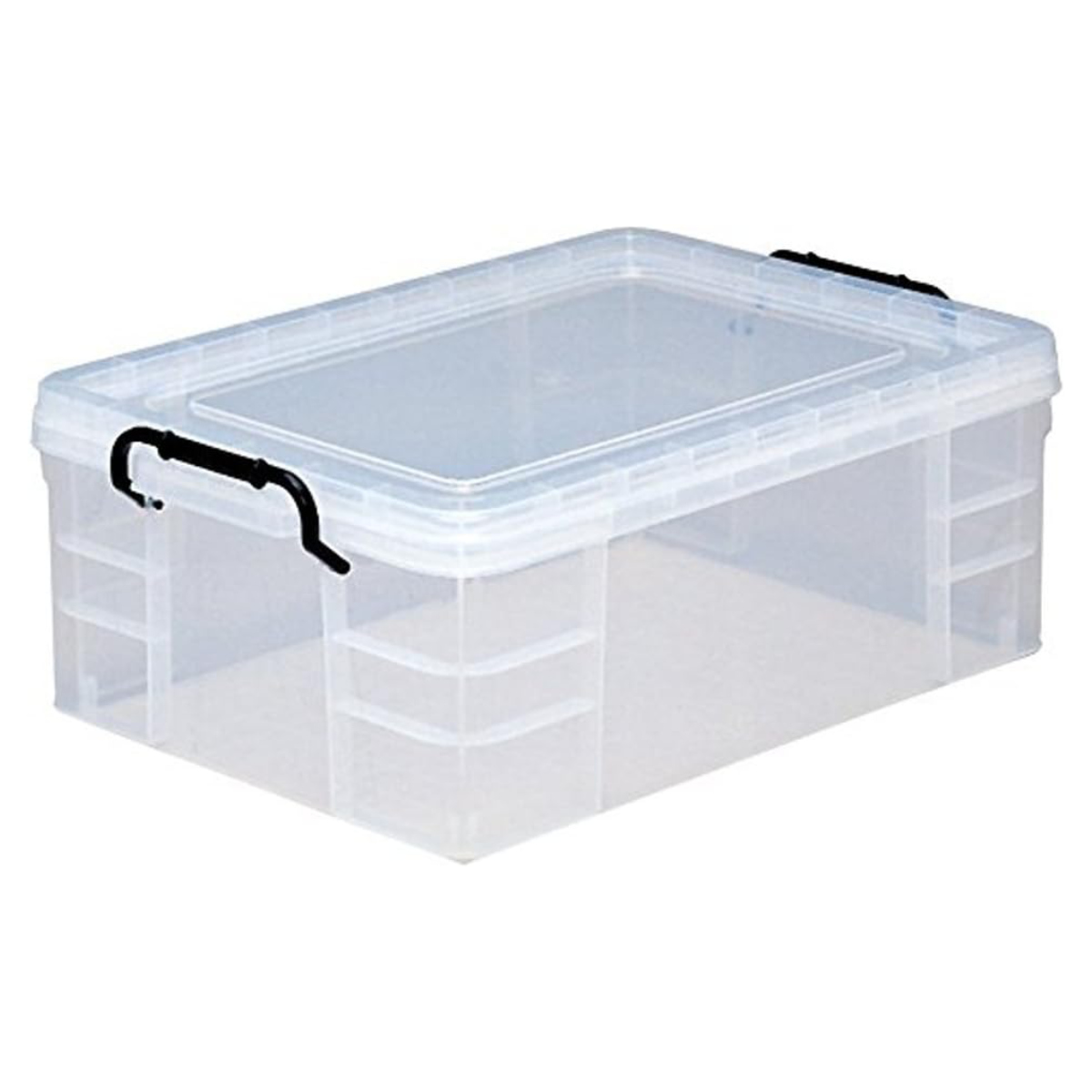 収納ボックス セーフティボックス 6型 3個セット 幅44×奥行64.8×高さ23.5cm ( 収納 ふた付き 収納ケース セーフティBOX クリア プラスチック 丈夫 クローゼット収納 積み重ね スタッキング 収納用品 小物整理 防災用品 )