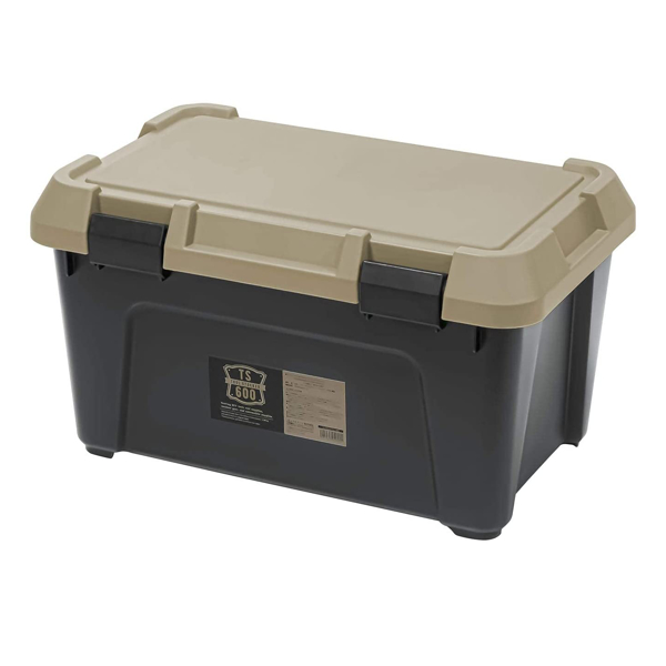 収納ボックス 幅60×奥行38×高さ33.3cm アクティブストッカー 頑丈箱 ( 38L 日本製 座れる 収納ケース 収納 ボックス フタ付き カーキ ベージュ ケース 工具箱 プラスチック おしゃれ アウトドア 防災 防災グッズ 防災用品 ) 【ベージュ】 ベージュ