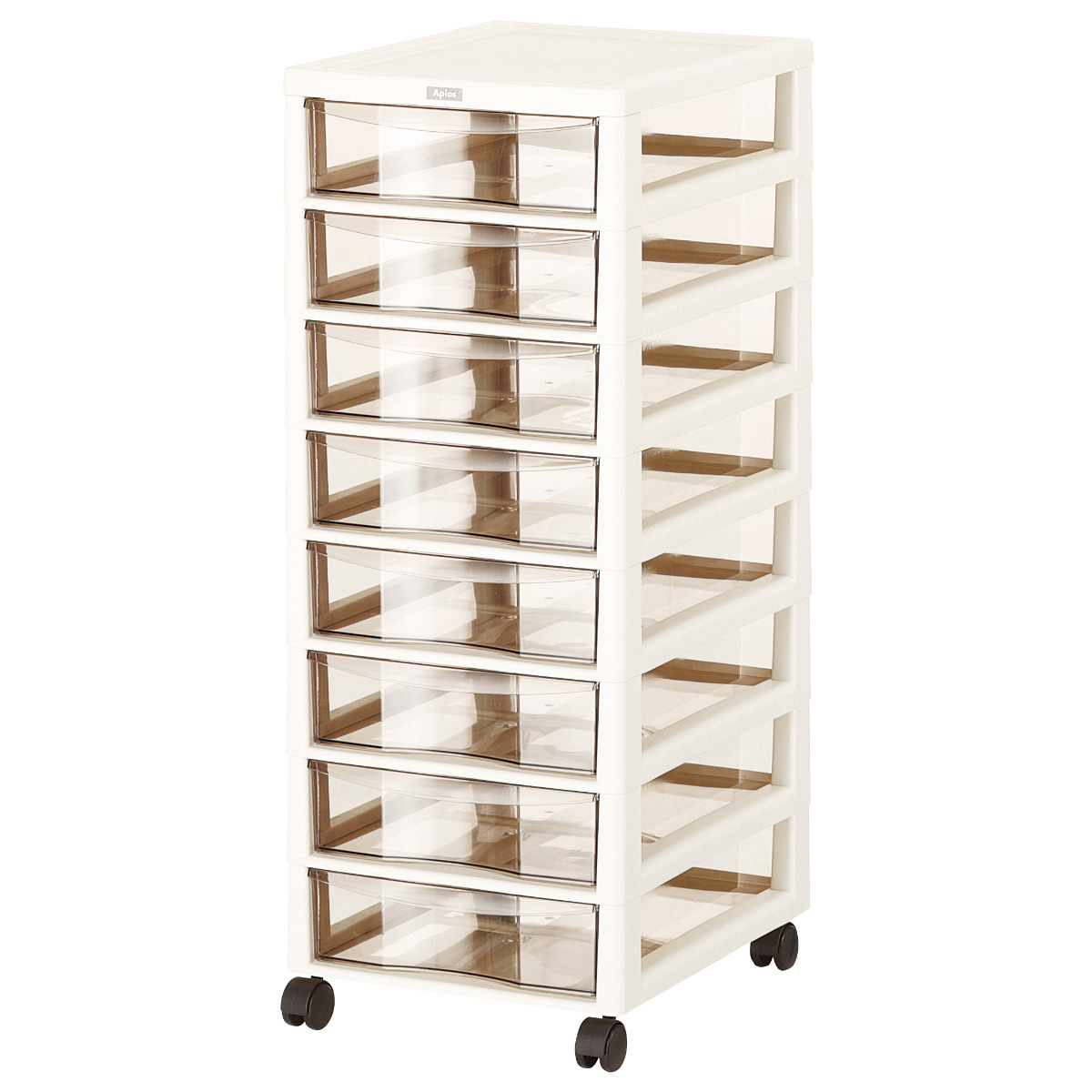 書類ケース フロアケース アプロス B4 深型 8段 幅32.3×奥行40.6×高さ83.9cm ( レターケース 引き出し 書類 収納ケース 収納 デスク収納 サイドチェスト 透明 ケース 引出し プリント 書類収納 衣類収納 ) 【アイボリー】 アイボリー