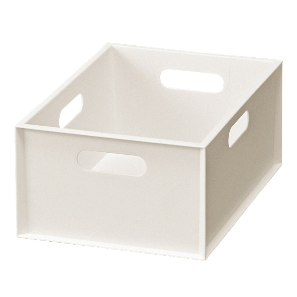 収納ボックス カロキューブ 縦型ハーフ カラーボックス 幅19.5×奥行27×高さ12cm ( 収納ケース プラスチック 小物 収納 インナーボックス 日本製 積み重ね キッチン おもちゃ ボックス ケース 浅型 小物入れ ) 【ホワイト】 ホワイト