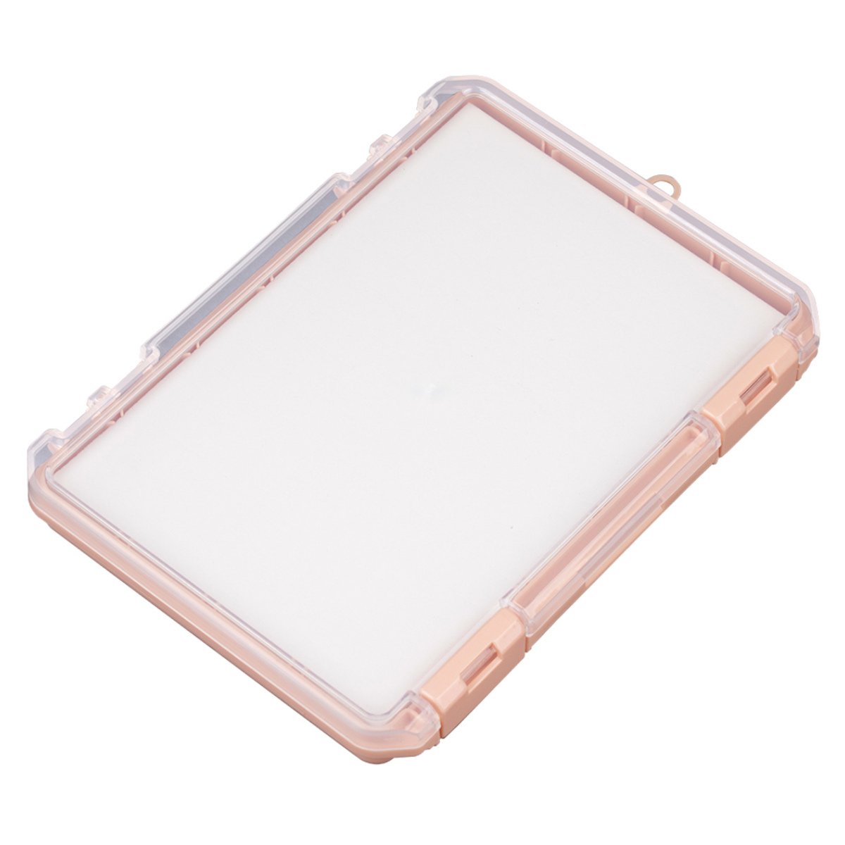 収納ケース クッション付き コレクションケース 浅型 230A 推し活 ( ホワイト クリア ピンク イエロー グリーン ブルー パープル グレー ベージュ 推し活グッズ 推し ケース かわいい おしゃれ 飾れる 飾る ディスプレイ ) 【コーラル】 コーラル