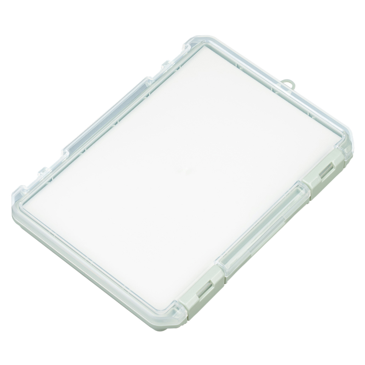 収納ケース クッション付き コレクションケース 浅型 230A 推し活 ( ホワイト クリア ピンク イエロー グリーン ブルー パープル グレー ベージュ 推し活グッズ 推し ケース かわいい おしゃれ 飾れる 飾る ディスプレイ ) 【グリーン】 グリーン