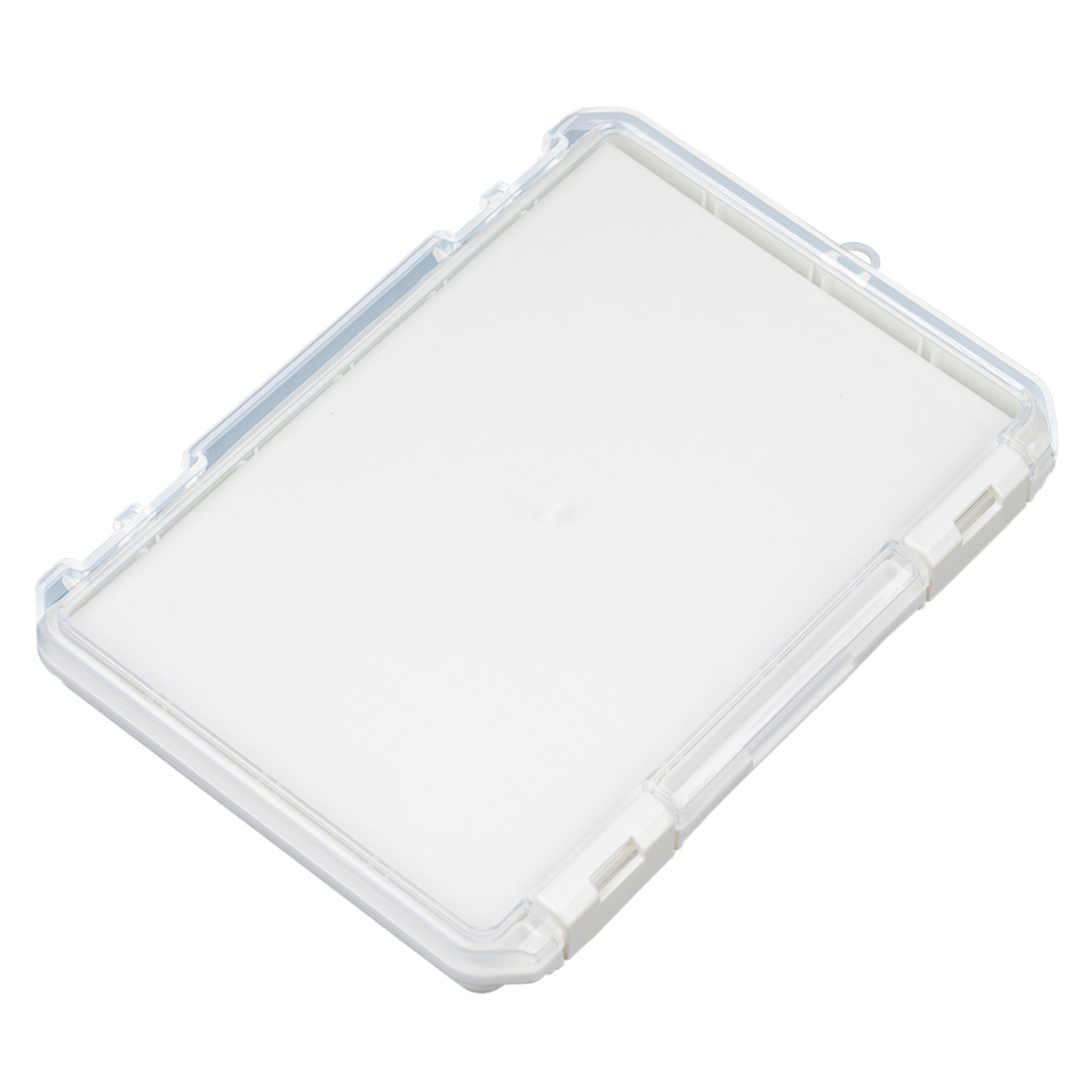 収納ケース クッション付き コレクションケース 浅型 230A 推し活 ( ホワイト クリア ピンク イエロー グリーン ブルー パープル グレー ベージュ 推し活グッズ 推し ケース かわいい おしゃれ 飾れる 飾る ディスプレイ ) 【ホワイト】 ホワイト