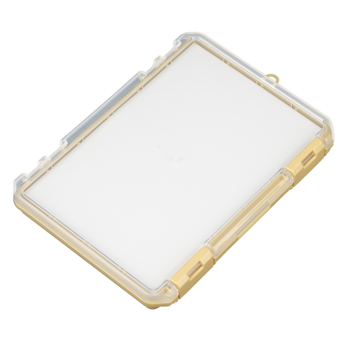 収納ケース クッション付き コレクションケース 浅型 230A 推し活 ( ホワイト クリア ピンク イエロー グリーン ブルー パープル グレー ベージュ 推し活グッズ 推し ケース かわいい おしゃれ 飾れる 飾る ディスプレイ ) 【イエロー】 イエロー